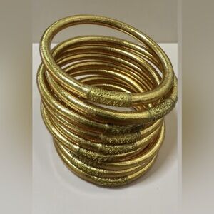 Buddha girl gold bracelet set